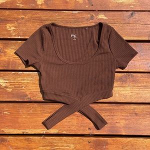 PacSun short sleeve brown top